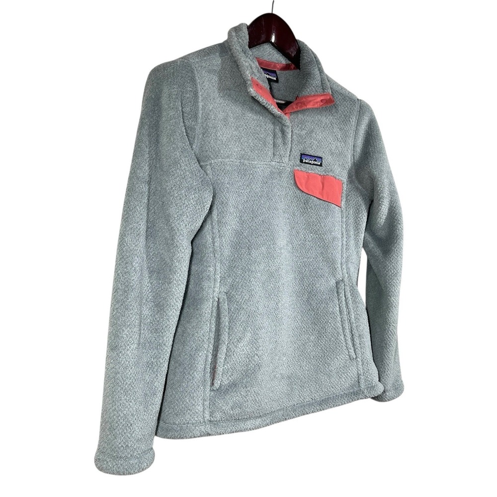 Patagonia Re-Tool Snap-T Pullover Womens S Gray Fleece Sweater Hike Outdoors - Picture 4 of 11